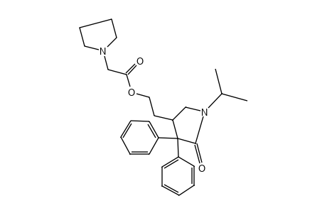 1-pyrrolidineacetic acid, ester with 3,3-diphenyl-4-(2-hydroxyethyl)-1-isopropyl-2-pyrrolidinone