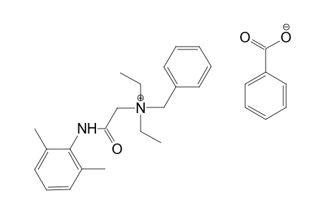 Benzyldiethyl (2,6-xylyl-carbamoyl-methyl)-ammonium benzoate