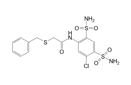 2-(benzylthio)-5'-chloro-2',4'-disulfamoylacetanilide