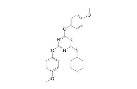 2,4-bis(p-methoxyphenoxy)-6-(cyclohexylamino)-s-triazine