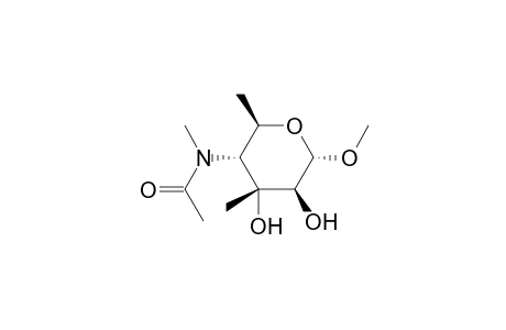 Methyl-N-acetyl-4,6-didesoxy-3-C-methyl-4-methylamino-alpha-D-altropyranoside