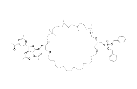 #38;3,3'-O-(1,16-HEXADECAMETHYLENE)-2,2'-DI-O-[(R)-3,7-DIMETHYLOCTYL]-1-O-(2,3,5,6-TETRA-O-ACETYL-BETA-D-GALACTOFURANOSYL)-1'-O-(DIBENZYLPHOSPHO)-SN-DIGLYCEROL