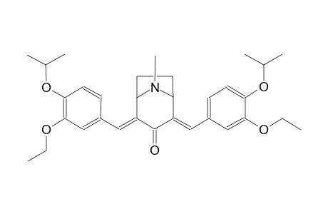 8-azabicyclo[3.2.1]octan-3-one, 2,4-bis[[3-ethoxy-4-(1-methylethoxy)phenyl]methylene]-8-methyl-, (2E,4E)-