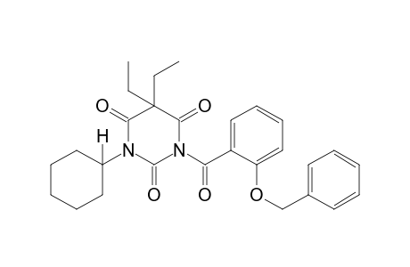 1-[o-(benzyloxy)benzoyl]-3-cyclohexyl-5,5-diethylbarbituric acid