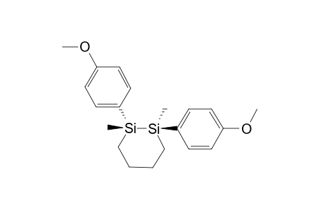 trans-1,2-Bis(p-methoxyphenyl)-1,2-dimethyl-1,2-disilacyclohexane