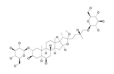 26-O-BETA-D-GLUCOPYRANOSYL-22-XI-METHOXY-2-ALPHA,3-BETA,5,6-BETA,26-PENTAHYDROXY-(25R)-5-ALPHA-FUROSTANE-2-O-BETA-D-GLUCOPYRANOSIDE