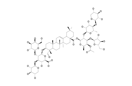 SQUARROSIDE-A;3-O-BETA-[GALACTOPYRANOSYL-(1->2)-[XYLOPYRANOSYL-(1->3)]-GLUCURONOPYRANOSYL]-GYPSOGENIN-28-O-XYLOPYRANOSYL-(1->4)-RHAMNOPYRANOSYL-(1-