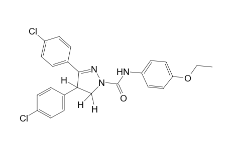 3,4-bis(p-chlorophenyl)-2-pyrazoline-1-carboxy-p-phenetidide