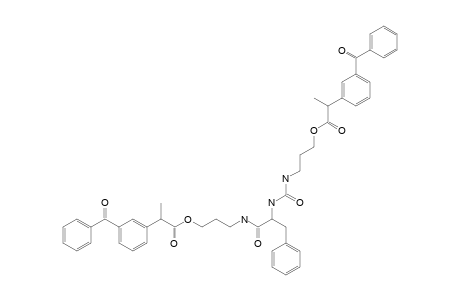 2-(3-BENZOYLPHENYL)-PROPIONIC-ACID-3-[2-[3-[3-[2-(3-BENZOYLPHENYL)-PROPIONYLOXY]-PROPYL]-UREIDO]-PHENYL-PROPIONYLAMINO]-PROPYLESTER