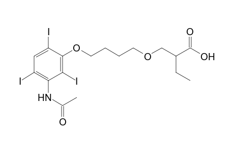 2-{[4-(3-acetamido-2,4,6-triiodophenoxy)butoxy]methyl}butyric acid