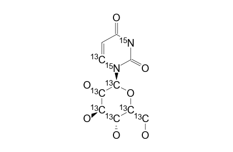 [1',2',3',4',5',6'-(13)-C-(6)]-(BETA-D-GLUCOPYRANOSYL)-[6-(13)-C,1,3-(15)-N-(2)]-URACIL