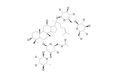 YESANCHINOSIDE-F;6-O-[ALPHA-L-RHAMNOPYRANOSYL-(1->2)-6-O-ACETYL-BETA-D-GLUCOPYRANOSYL]-20-O-[BETA-D-GLUCOPYRANOSYL-(1->6)-BETA-D-GLUCOPYRANOSYL]-20