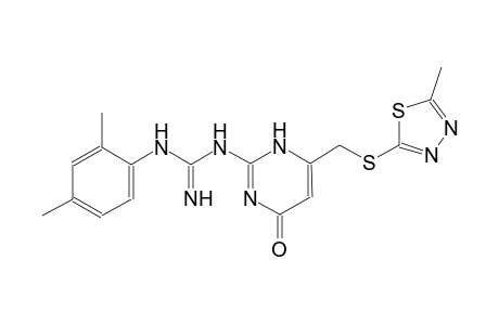 N-(2,4-dimethylphenyl)-N'-(6-{[(5-methyl-1,3,4-thiadiazol-2-yl)sulfanyl]methyl}-4-oxo-1,4-dihydro-2-pyrimidinyl)guanidine