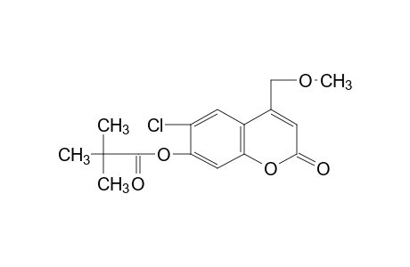 6-chloro-7-hydroxy-4-(methoxymethyl)coumarin, pivalate