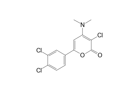 3-chloro-6-(3,4-dichlorophenyl)-4-(dimethylamino)-2H-pyran-2-one