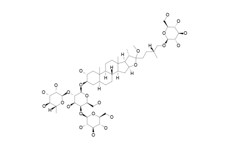 #38;26-O-BETA-D-GLUCOPYRANOSYL-22-XI-METHOXY-2-ALPHA,3-BETA,26-TRIHYDROXY-(25R)-5-ALPHA-FUROSTANE-3-O-ALPHA-L-RHAMNOPYRANOSYL-(1->2)-[BETA-D-GLUCOPYRANOSYL-(1-