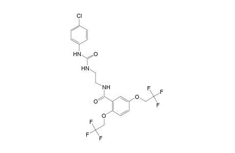 1-{2-[2,5-BIS(2,2,2-TRIFLUOROETHOXY)BENZAMIDO]ETHYL}-3-(p-CHLORO-PHENYL)UREA