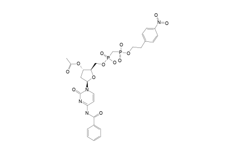 P(1)-[2-(4-NITROPHENYL)-ETHYL]-P(2)-(2'-DEOXY-3'-O-ACETYL-N(4)-BENZOYLCYTIDIN-5'-YL)-METHYLENEBIS-(PHOSPHONATE)