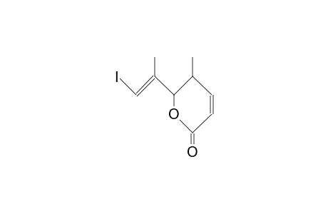 5,6-Dihydro-6-(2-iodo-1-methyl-vinyl)-5-methyl- 2H-pyran-2-one