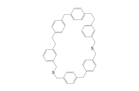 [15,27]-Dithiaheptacyclo[34.2.2.2(3,6).2(17,20).2(22,25).19,13.1(29,33)]octatetraconta[3,5,9,11,13(46),17,19,22,24,29,31,33(41),36,38,39,42,44,47]octadecaene