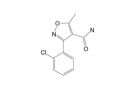 3-(o-chlorophenyl)-5-methyl-4-isoxazolecarboxamide