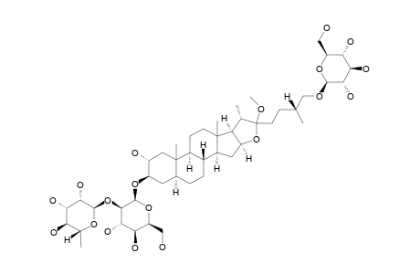 #37;26-O-BETA-D-GLUCOPYRANOSYL-22-XI-METHOXY-2-ALPHA,3-BETA,26-TRIHYDROXY-(25R)-5-ALPHA-FUROSTANE-3-O-ALPHA-L-RHAMNOPYRANOSYL-(1->2)-BETA-D-GALACTOPYRANOSIDE