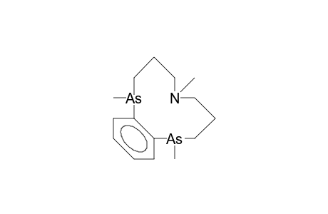 2,6,10-Trimethyl-2,10-diarsa-6-aza-bicyclo(9.4.0)pentadeca-1(11),12,14-triene