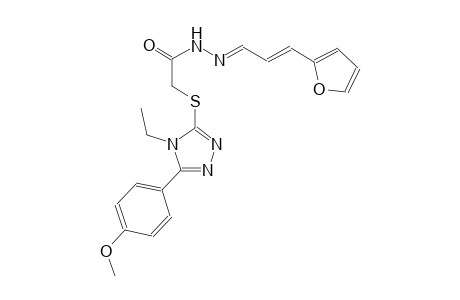 2-{[4-ethyl-5-(4-methoxyphenyl)-4H-1,2,4-triazol-3-yl]sulfanyl}-N'-[(E,2E)-3-(2-furyl)-2-propenylidene]acetohydrazide