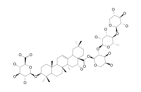 FOETIDISSIMOSIDE-A;3-O-BETA-[GLUCURONOPYRANOSYL]-ECHINOCYSTIC-ACID-28-O-[XYLOPYRANOSYL-(1->4)-RHAMNOPYRANOSYL-(1->2)-ARABINOPYRANOSYL]-ESTER