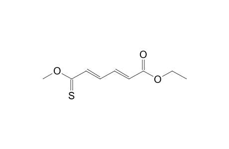 (2E,4E)-6-methoxy-6-thioxo-hexa-2,4-dienoic acid ethyl ester