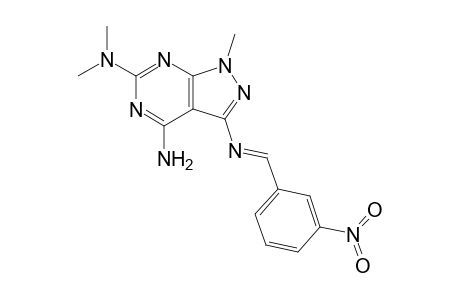 4-AMINO-6-DIMETHYLAMINO-3-(3-NITROPHENYL)-AZOMETHINO-1-METHYLPYRAZOLO-[3,4-D]-PYRIMIDINE