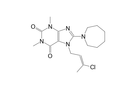 7-[(2E)-3-chloro-2-butenyl]-8-hexahydro-1H-azepin-1-yl-1,3-dimethyl-3,7-dihydro-1H-purine-2,6-dione