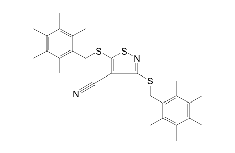 3,5-BIS[(2,3,4,5,6-PENTAMETHYLBENZYL)THIO]-4-ISOTHIAZOLECARBONITRILE