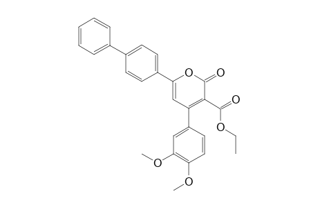 Ethyl 6-([1,1'-biphenyl]-4-yl)-4-(3,4-dimethoxyphenyl)-2-oxo-2H-pyran-3-carboxylate