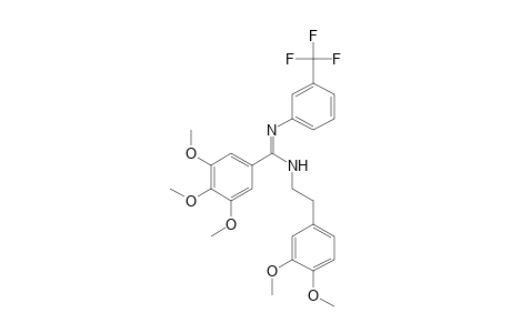 N-(3,4-DIMETHOXYPHENETHYL)-N'-(alpha,alpha,alpha-TRIFLUORO-m-TOLYL)-3,4,5-TRIMETHOXYBENZAMIDINE