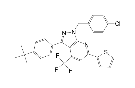 1H-pyrazolo[3,4-b]pyridine, 1-[(4-chlorophenyl)methyl]-3-[4-(1,1-dimethylethyl)phenyl]-6-(2-thienyl)-4-(trifluoromethyl)-