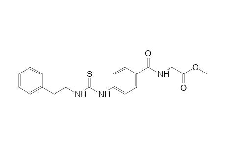 p-(3-phenethyl-2-thioureido)hippuric acid, methyl ester