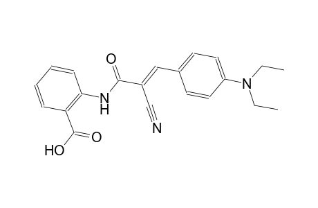 2-({(2E)-2-cyano-3-[4-(diethylamino)phenyl]-2-propenoyl}amino)benzoic acid