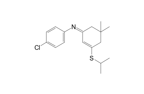 p-chloro-N-[5,5-dimethyl-3-(isopropylthio)-2-cyclohexen-1-ylidene]aniline