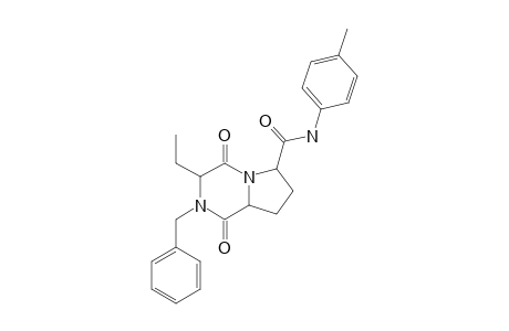 2-benzyl-1,4-dioxo-3-ethyloctahydropyrrolo[1,2-a]pyrazin-6-carboxy-p-toluidide