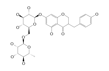 7-O-[[ALPHA]-RHAMNOPYRANOSYL-(1-6)-[BETA]-GLUCOPIRANOSYL]-5-HYDROXY-3-(4'-HYDROXYBENZYL)-CHROMAN-4-ONE