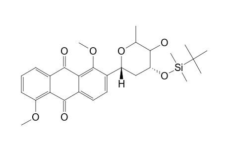 2-[4'-(TERT.-BUTYLDIMETHYLSILYLOXY)-5'-HYDROXY-6'-METHYLTETRAHYDRO-2'H-PYRAN-2'-YL]-1,5-DIMETHOXYANTHRAQUINONE