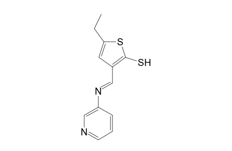 5-Ethyl-3-[(E)-(3-pyridinylimino)methyl]-2-thiophenethiol