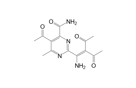 5-acetyl-2-(2-acetyl-1-amino-3-oxo-1-butenyl)-6-methyl-4-pyrimidinecarboxamide