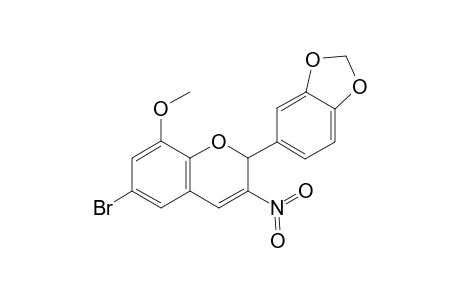 2-(1,3-benzodioxol-5-yl)-6-bromanyl-8-methoxy-3-nitro-2H-chromene