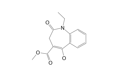 2,3-dihydro-1-ethyl-5-hydroxy-2-oxo-1H-benzazepine-4-carboxylic acid, methyl ester