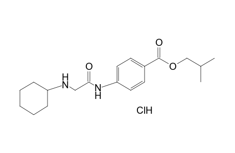 p-(cyclohexylaminoacetamido)benzoic acid, isobutyl ester, hydrochloride