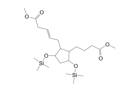 Methyl (3E)-5-(2-(4-methoxy-4-oxobutyl)-3,5-bis[(trimethylsilyl)oxy]cyclopentyl)-3-pentenoate