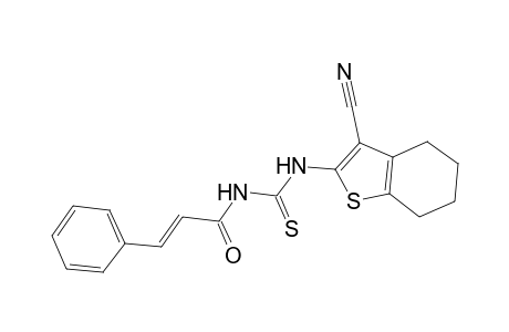 (E)-N-[(3-cyano-4,5,6,7-tetrahydro-1-benzothiophen-2-yl)carbamothioyl]-3-phenyl-prop-2-enamide