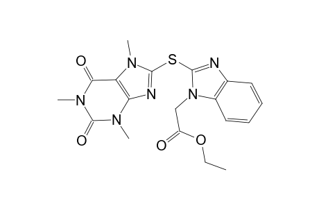 Ethyl {2-[(1,3,7-trimethyl-2,6-dioxo-2,3,6,7-tetrahydro-1H-purin-8-yl)sulfanyl]-1H-benzimidazol-1-yl}acetate